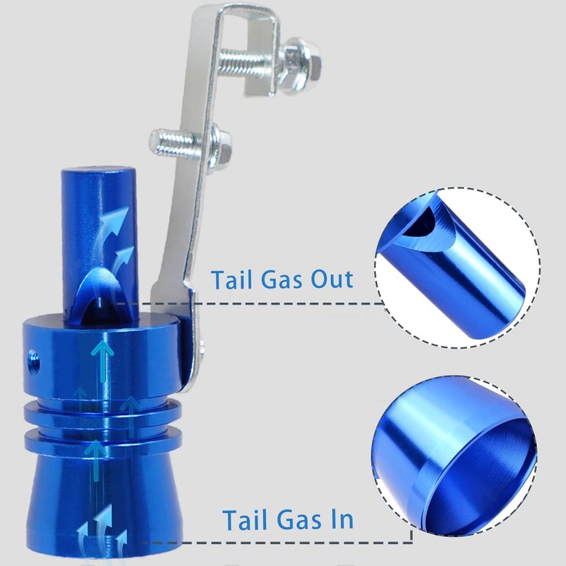 YESHMA Universal Blue Universal Turbo Sound Whistle Muffler Pipe Sounder Simulator Tailpipe Noise Sound Enhancer Compatible with Motorcycle, Truck, Cars, Dirt Bike and Scooter(XL 1 Pack) - Image 4